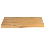 vidaXL Dessus de table 50x40x2 5 cm bord vivant bois massif manguier