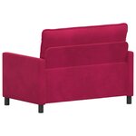 vidaXL Canapé Bordeaux 126 x 81 x 87 5 cm Velours