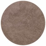 vidaXL Tapis Shaggy Anti-dérapant Marron 120 x 120 cm PP