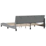 vidaXL Cadre de lit sans matelas gris clair 200x200 cm tissu