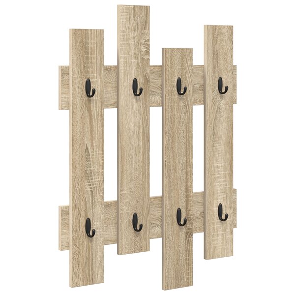 vidaXL Porte-manteau mural avec stockage Chêne Sonoma 60 x 3 x 82 cm