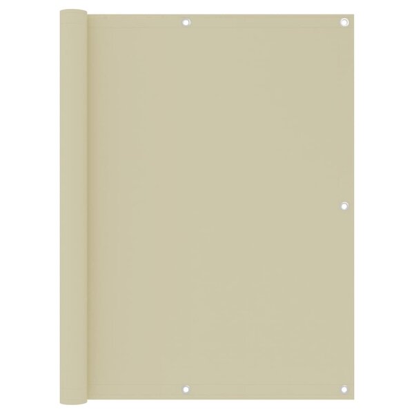 vidaXL Écran de balcon Crème 120x400 cm Tissu Oxford