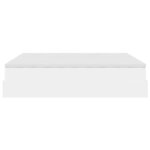 VidaXL Cadre de lit ottoman avec matelas blanc 160x200 cm similicuir