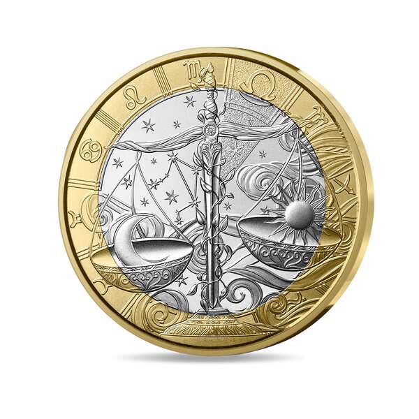 Signes astros - Balance Monnaie de 5€ métal commun