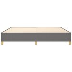 vidaXL Cadre de lit Gris foncé 200 x 200 cm Tissu