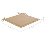 vidaXL Chaises à manger de jardin avec coussins lot de 3 Acacia massif