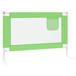 vidaXL Barrière de sécurité de lit d'enfant Vert 100x25 cm Tissu