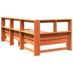 vidaXL Lit bibliothèque sans matelas cire marron 75x190 cm pin massif