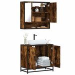 vidaXL Ensemble de meubles de salle de bain 2 Pièces Chêne fumé