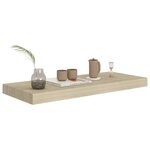 vidaXL Étagères murales flottantes 4 Pièces chêne 60x23 5x3 8 cm MDF