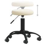 vidaXL Chaise de salle à manger Crème Velours