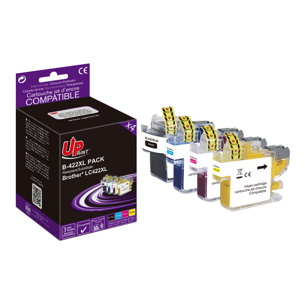 Pack UPrint 4 cartouches compatible Brother LC422 XL
