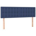 vidaXL Sommier à lattes de lit avec matelas Bleu 140x190 cm Tissu