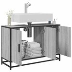 vidaXL Armoire de lavabo de salle de bain sonoma gris 90x33x60 cm