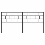 vidaXL Tête de lit métal noir 193 cm