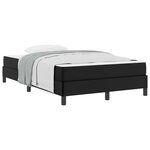 vidaXL Cadre de lit avec matelas Noir 120 x 190 cm tissu