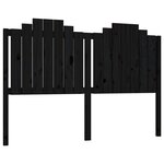 vidaXL Tête de lit Noir 156x4x110 cm Bois massif de pin