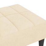 vidaXL Repose-pied Crème 78x56x32 cm Velours