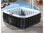 Spa gonflable nice en pvc - 6 places - gris/noir