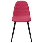 vidaXL Chaises à manger lot de 4 Rouge bordeaux Velours