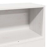 vidaXL Tête de lit avec rangement blanc 100 cm bois massif de pin