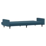 vidaXL Canapé-lit à 2 places Bleu Velours