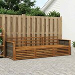 vidaXL Ensemble de canapés d'extérieur 3 Pièces Naturel