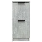vidaXL Buffets 2 Pièces Gris béton 30x30x70 cm Bois d'ingénierie