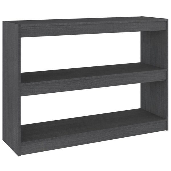 vidaXL Bibliothèque/Séparateur de pièce Gris 100x30x71 5 cm Pin massif