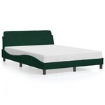 vidaXL Cadre de lit Dover vert foncé 120x200 cm velours