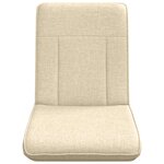 vidaXL Fauteuil de sol ajustable Crème Tissu