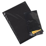 Sachet plastique noir opaque à fermeture adhésive 12x18 cm