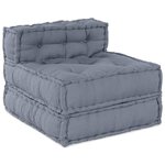 vidaXL Canapé modulaire 4 Pièces Gris tissu