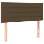 vidaXL Sommier à lattes de lit matelas et LED marron foncé 120x190 cm
