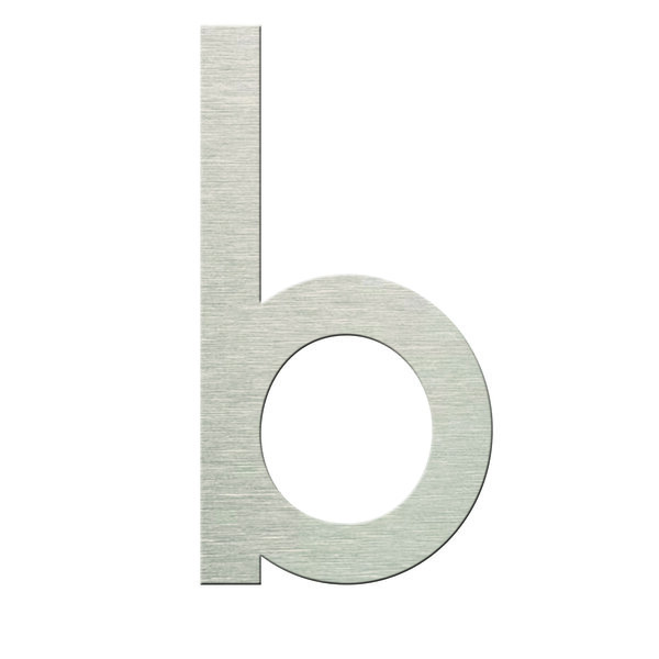 Numéro B- Numéro adhésif pour boîtes aux lettres- Vinyle épais texturé  62 mm  Inox Brossé