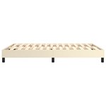 vidaXL Cadre de lit à ressorts crème 140x190 cm similicuir