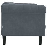 vidaXL Canapé à 2 places gris foncé velours