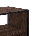 vidaXL Meuble TV chêne marron 100x31x39 5cm bois d'ingénierie et métal