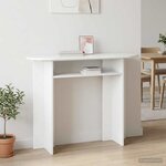 vidaXL Table console avec stockage Blanc brillant 100 x 39 5 x 75 cm
