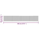 vidaXL Tapis rectangulaire noir 60x400 cm bambou