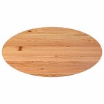 vidaXL Table à manger marron clair bois de chêne massif ovale