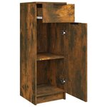 vidaXL Armoire de bain Chêne fumé 32x34x90 cm Bois d'ingénierie
