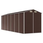 vidaXL Abri de jardin marron 191x555x198 cm acier galvanisé