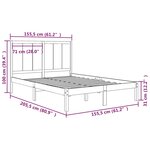 vidaXL Cadre de lit sans matelas 150x200 cm bois de pin massif