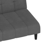 vidaXL Canapé-lit à 2 places gris foncé velours