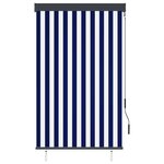 vidaXL Store roulant d'extérieur 100x250 cm Bleu et blanc