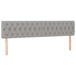 vidaXL Sommier à lattes de lit matelas LED gris clair 120x190 cm tissu