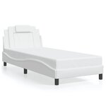 vidaXL Cadre de lit avec LED sans matelas blanc 90x190 cm