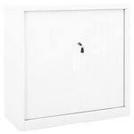 vidaXL Armoire à portes coulissantes Blanc 90x40x90 cm Acier