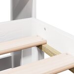 vidaXL Lit bibliothèque sans matelas blanc 135x190 cm bois pin massif